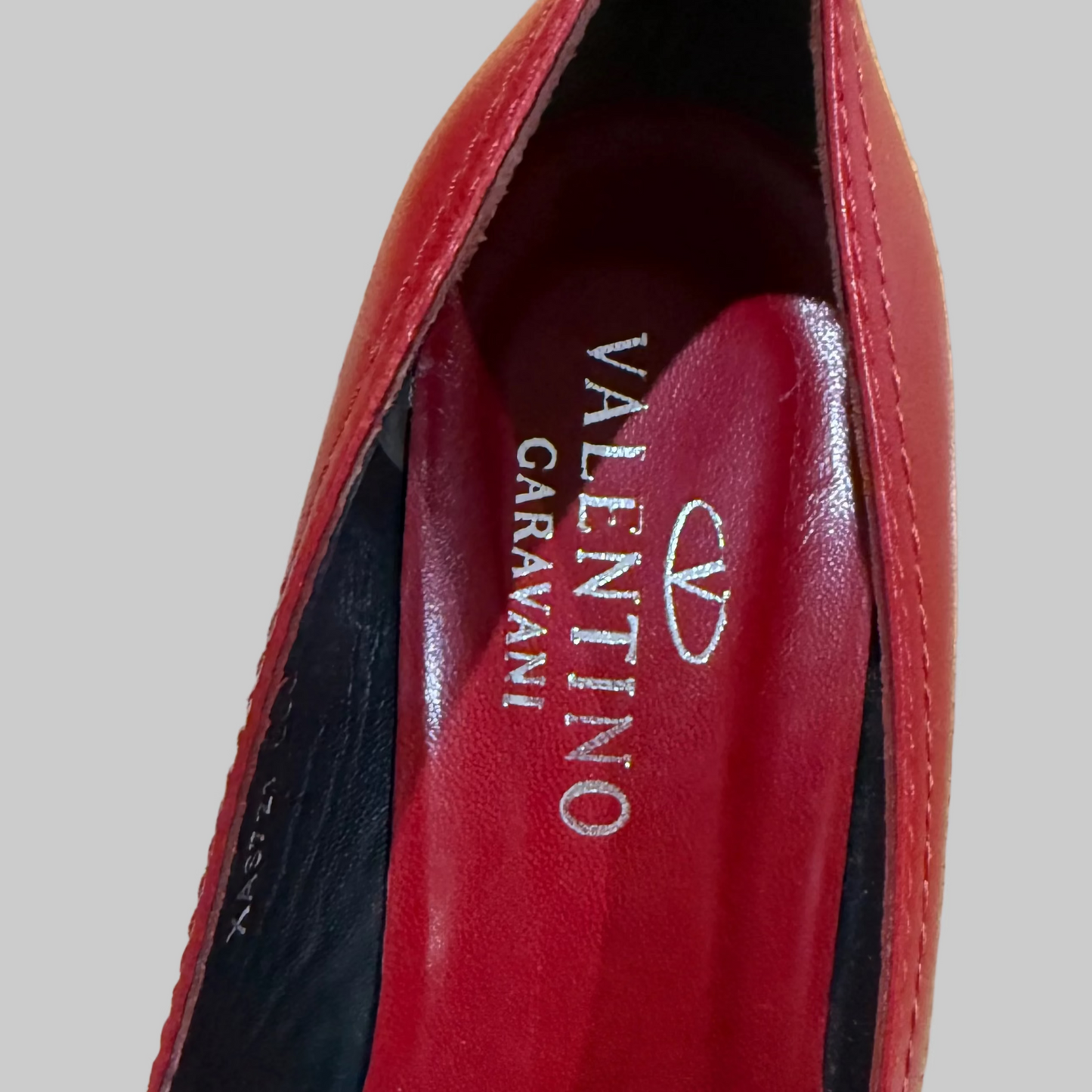 Valentino Garavani red pointed pumps, c. late 1990s, 39 (deadstock)