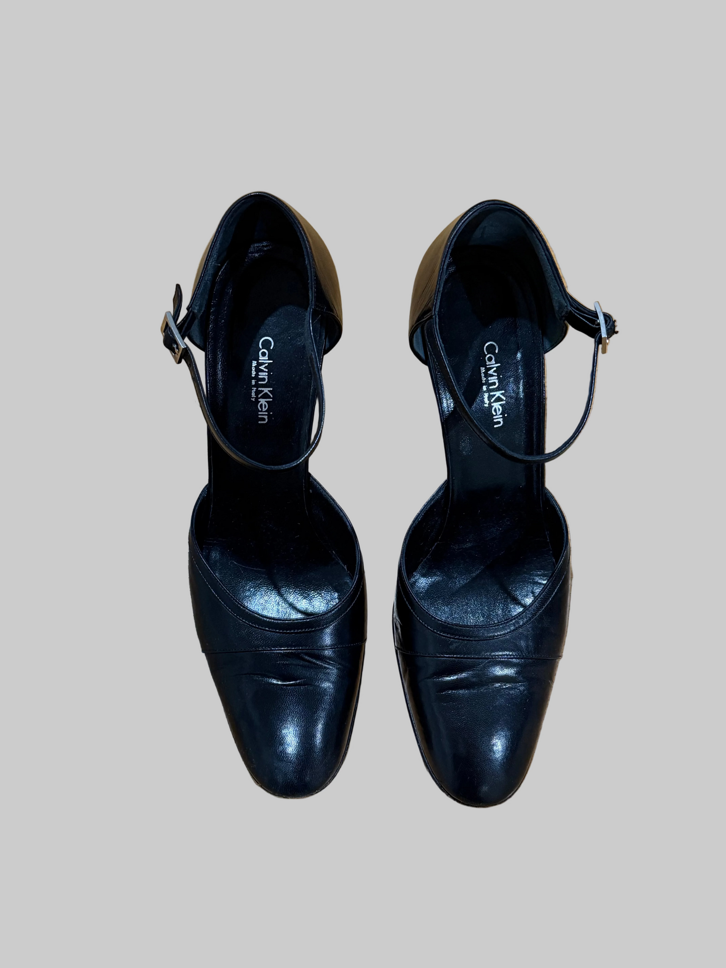 Calvin Klein Collection Fall 1996 Mary Jane Black Heels, 8