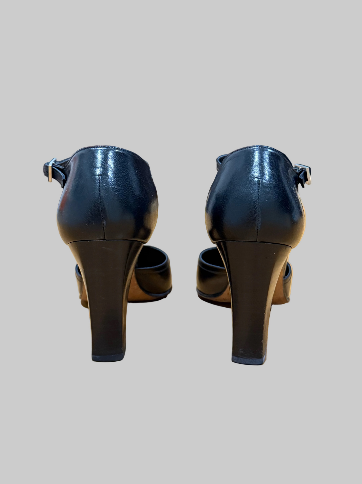 Calvin Klein Collection Fall 1996 Mary Jane Black Heels, 8