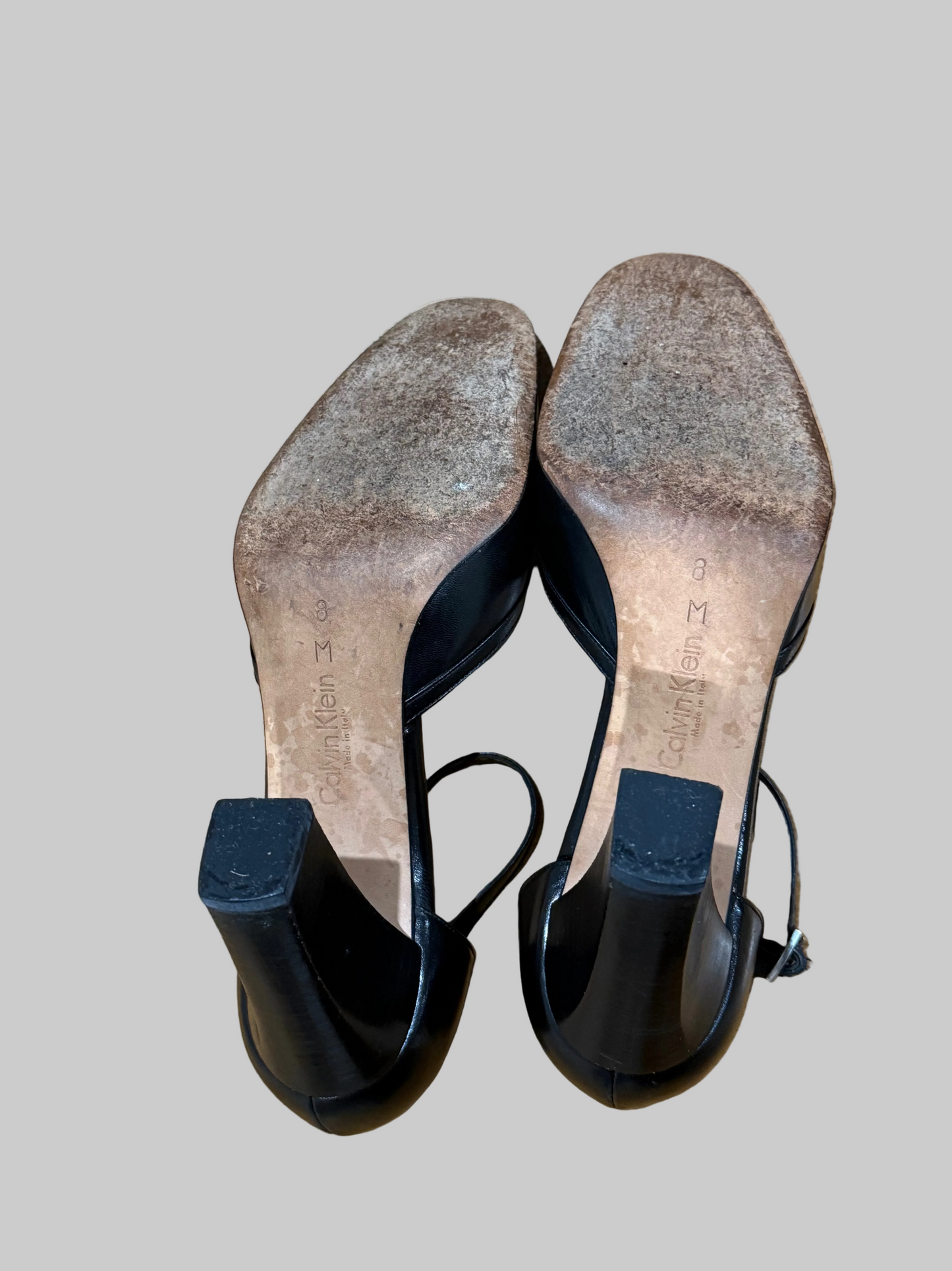 Calvin Klein Collection Fall 1996 Mary Jane Black Heels, 8