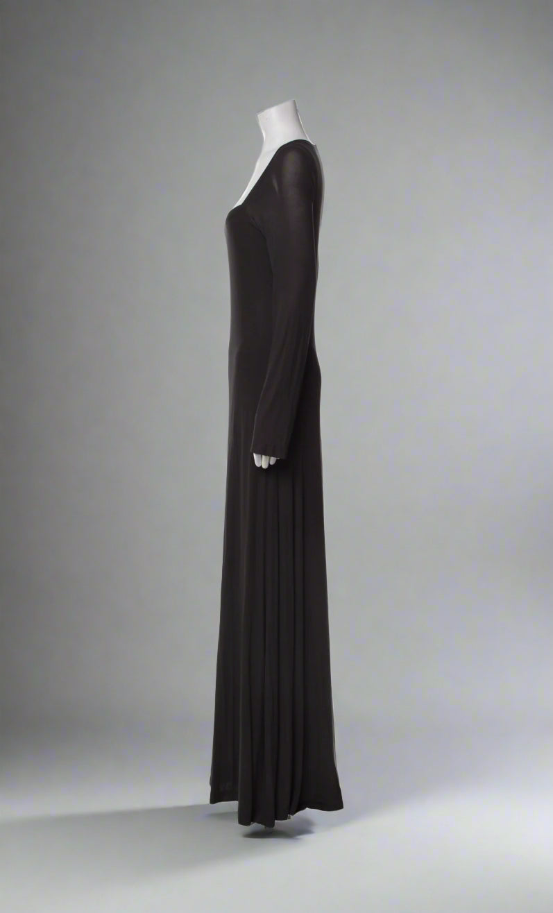 Calvin Klein Collection Dark Grey Scoop Neck dress, 1994