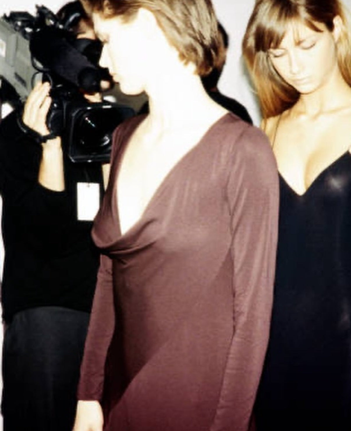 Calvin Klein Collection FW 2000 Chocolate Brown Runway Asymmetrical Dress