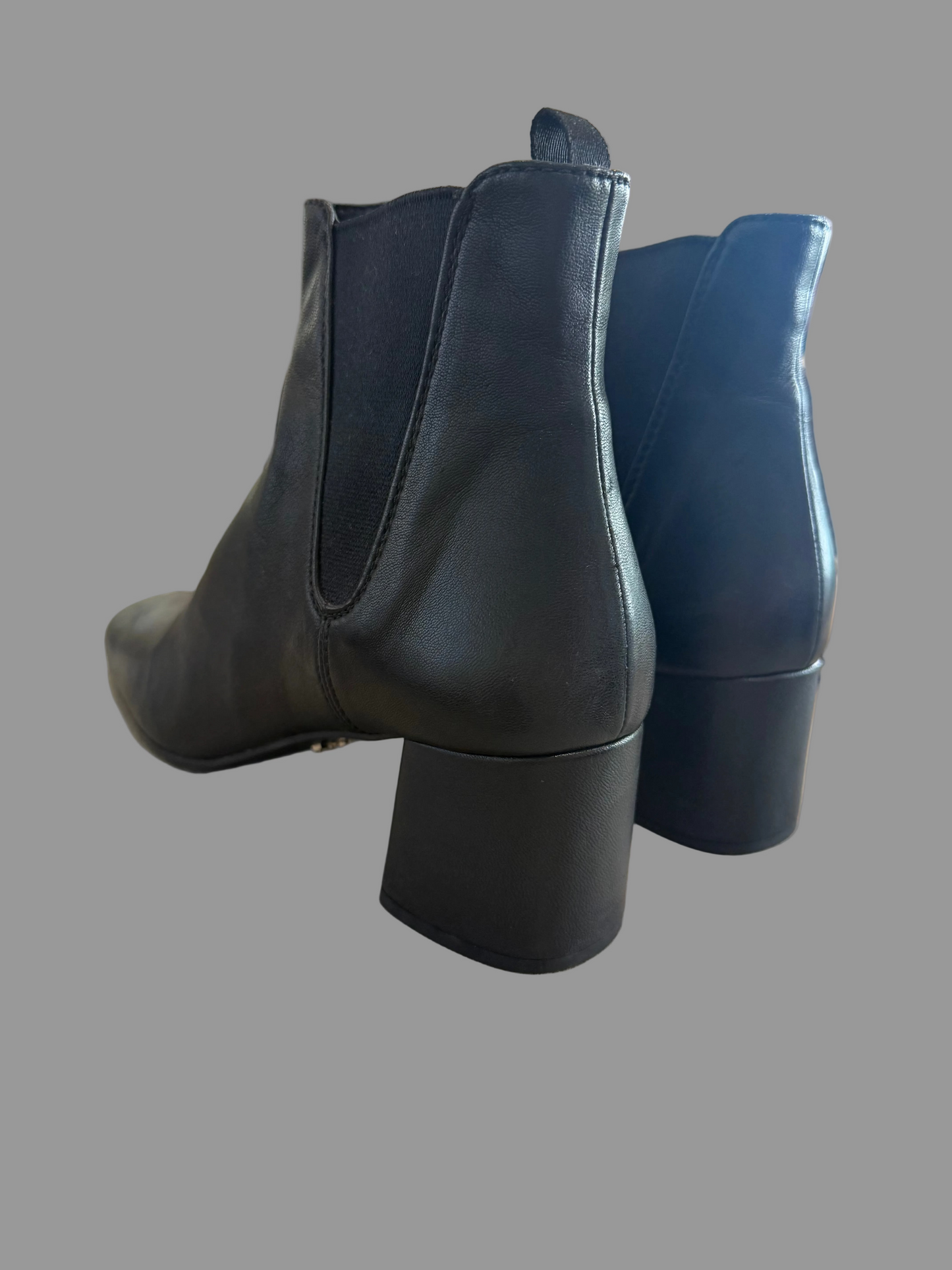 Prada Black Leather Heeled Boots, 40.5