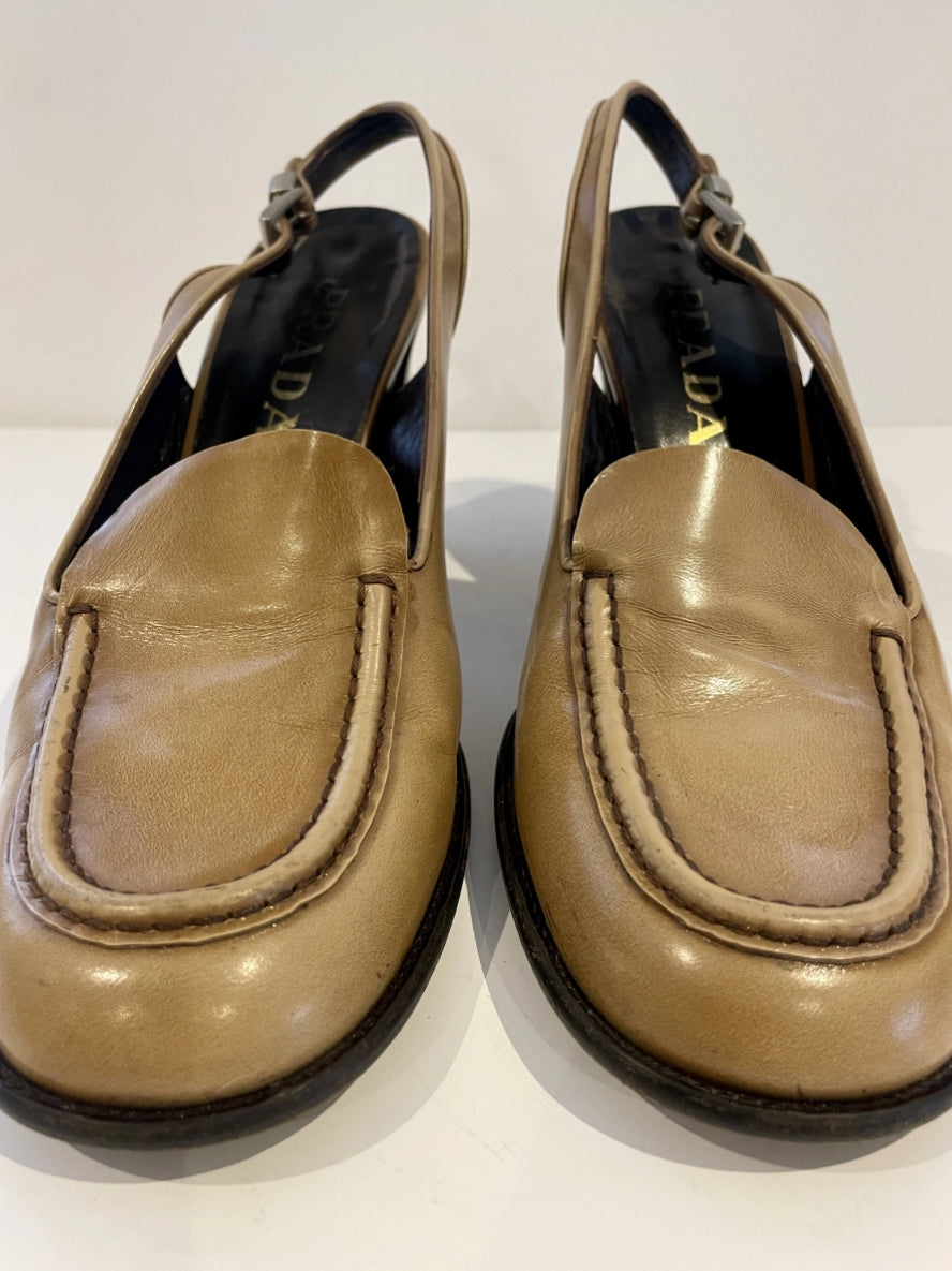 Vintage Prada Heeled Loafers