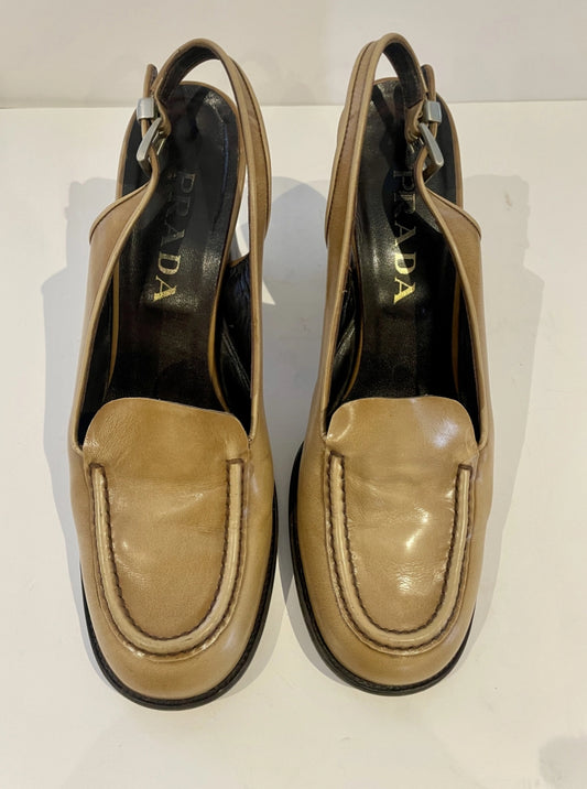 Vintage Prada Heeled Loafers