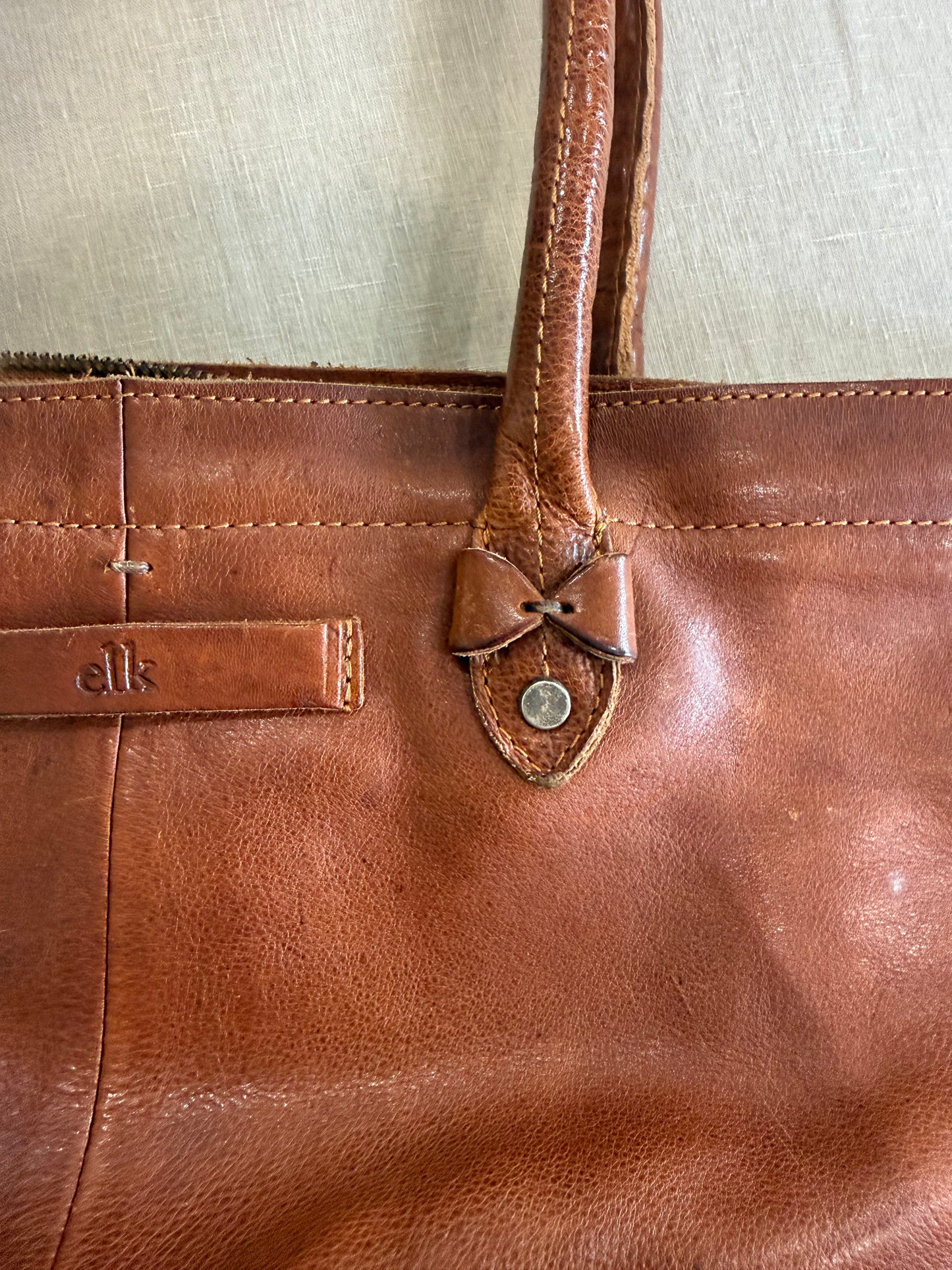 Elk Large Brown Leather Tote