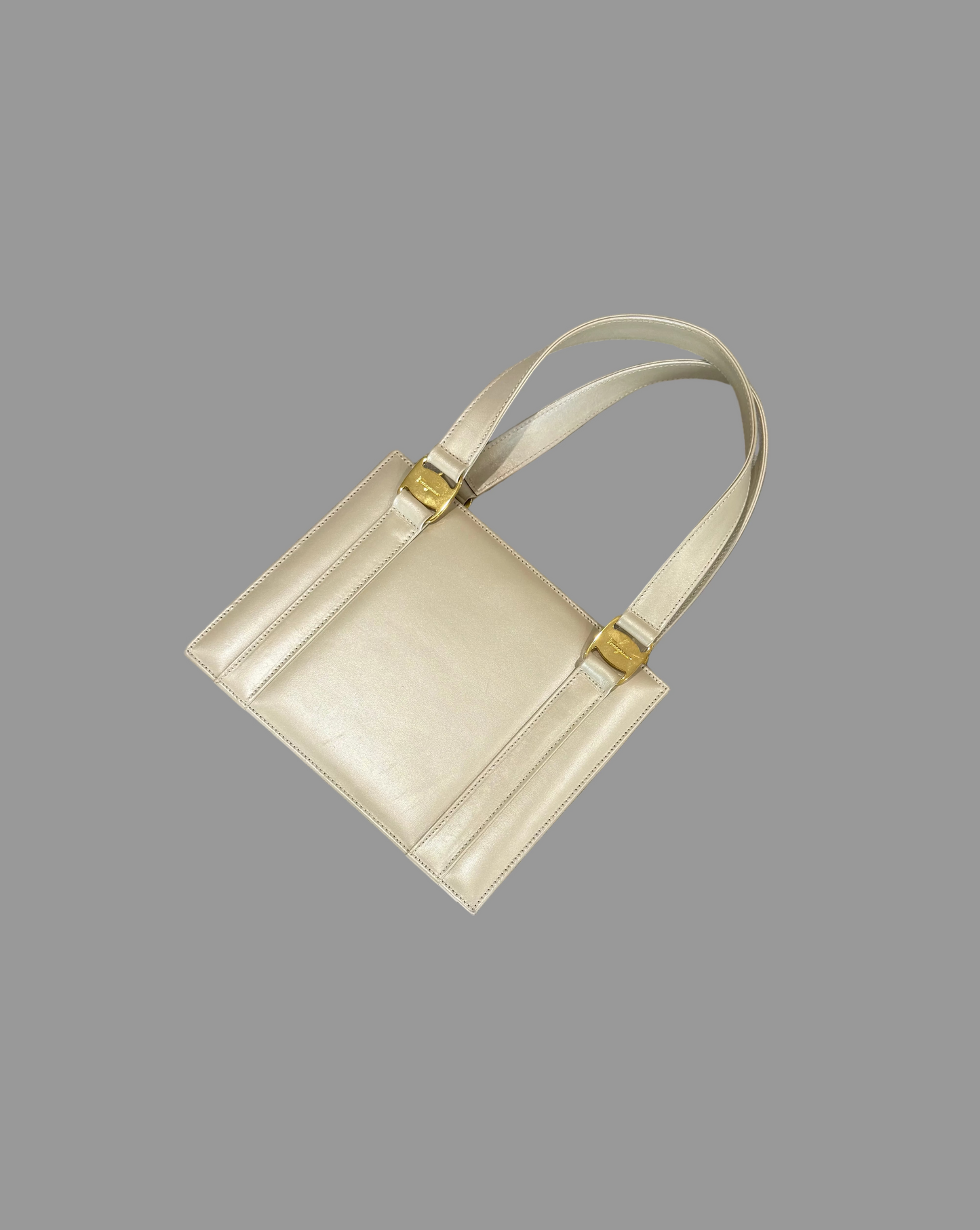 Vintage Salvatore Ferragamo Mini Top handle Bag in Pearl
