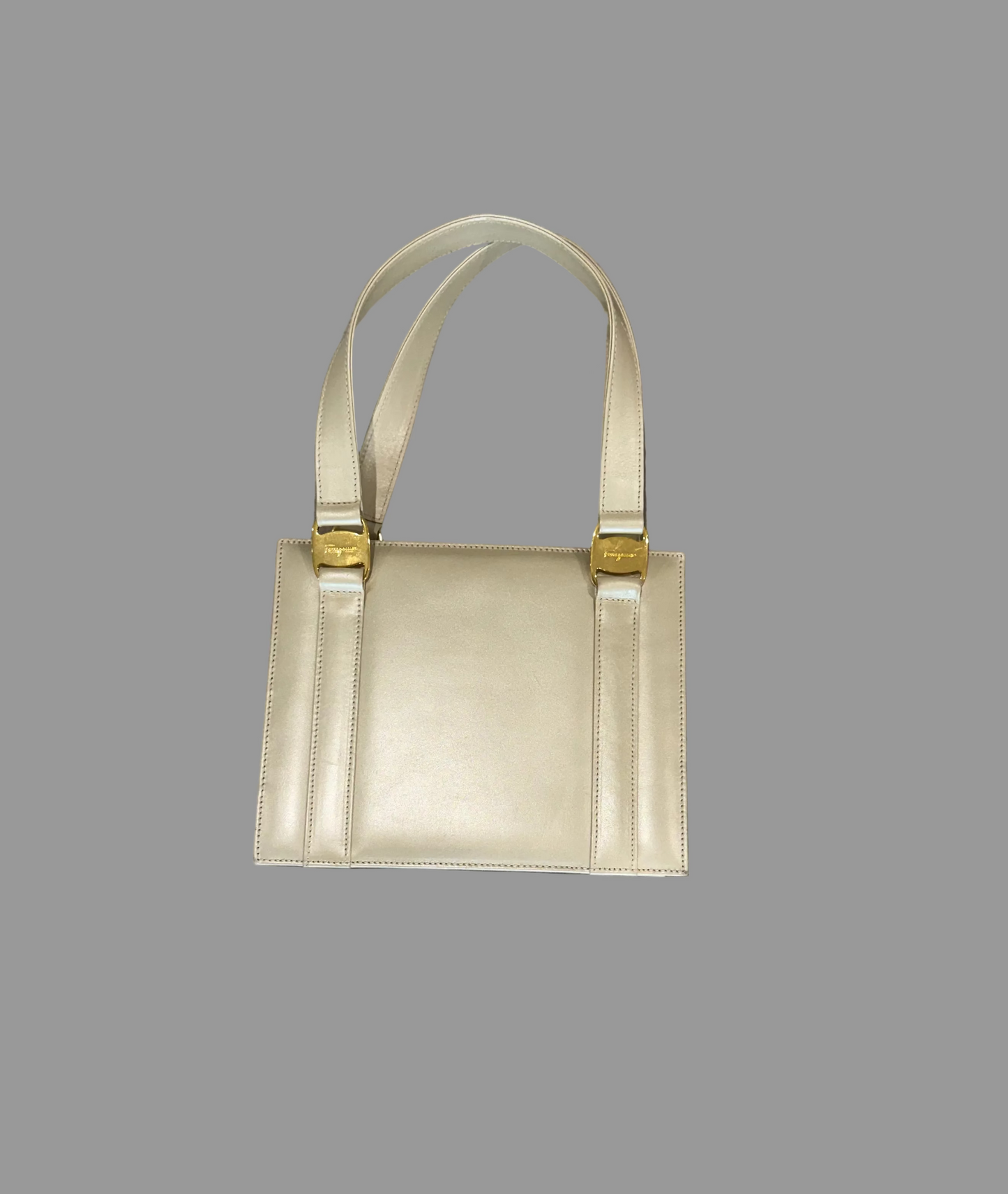 Vintage Salvatore Ferragamo Mini Top handle Bag in Pearl