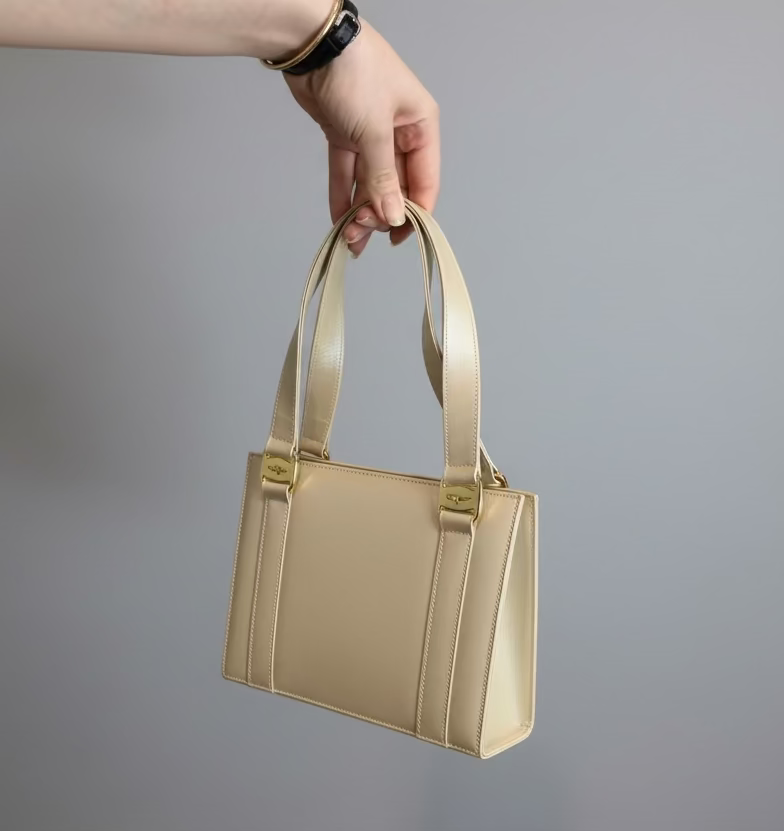 Vintage Salvatore Ferragamo Mini Top handle Bag in Pearl