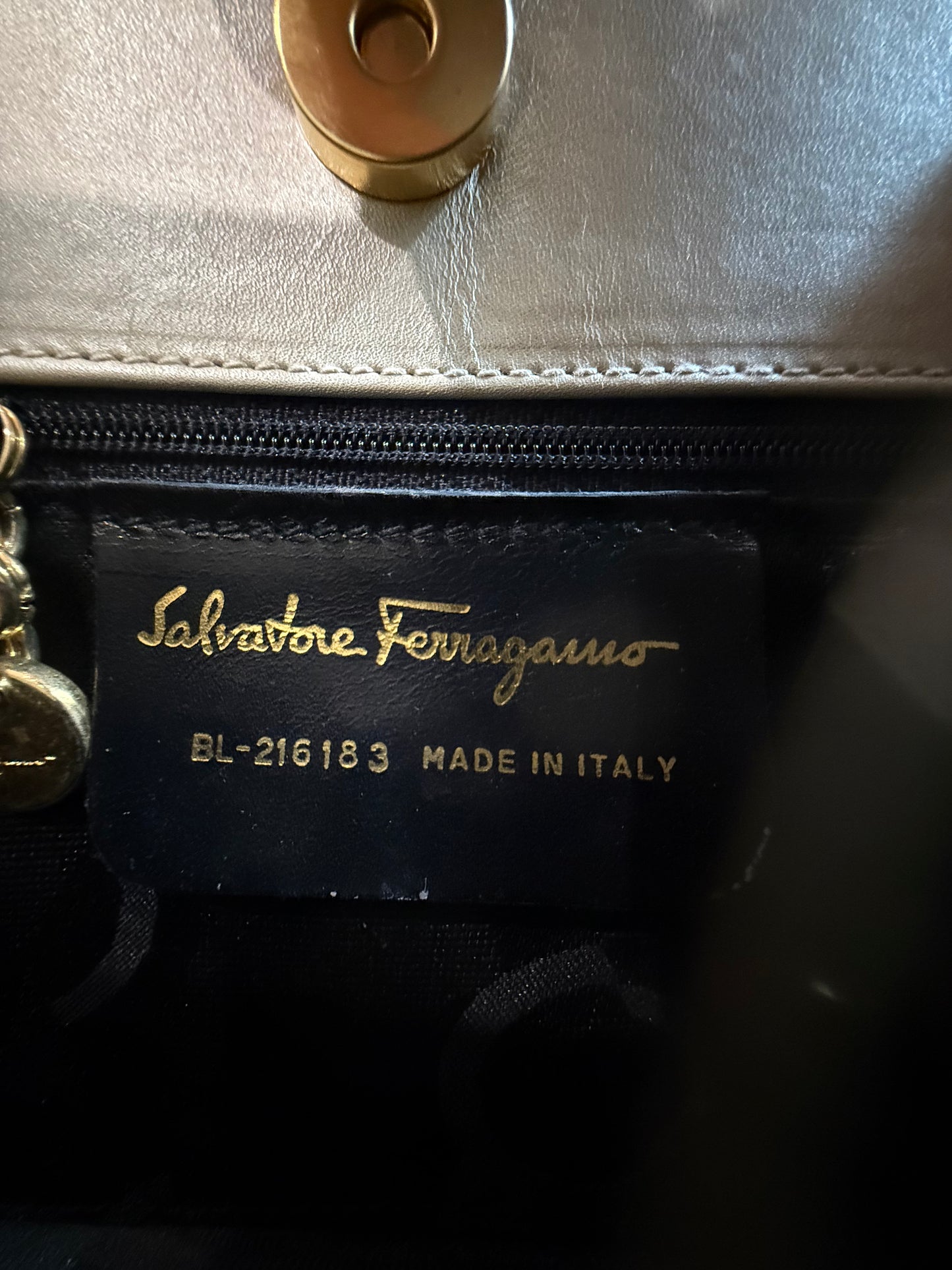 Vintage Salvatore Ferragamo Mini Top handle Bag in Pearl