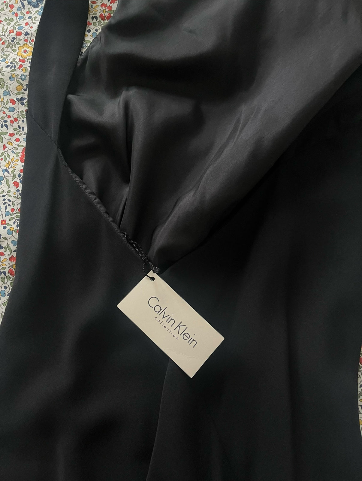 Calvin Klein Collection Silk Black Backless Dress
