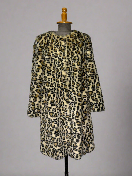Kate Spade Faux Fur Rosalyn Leopard Coat