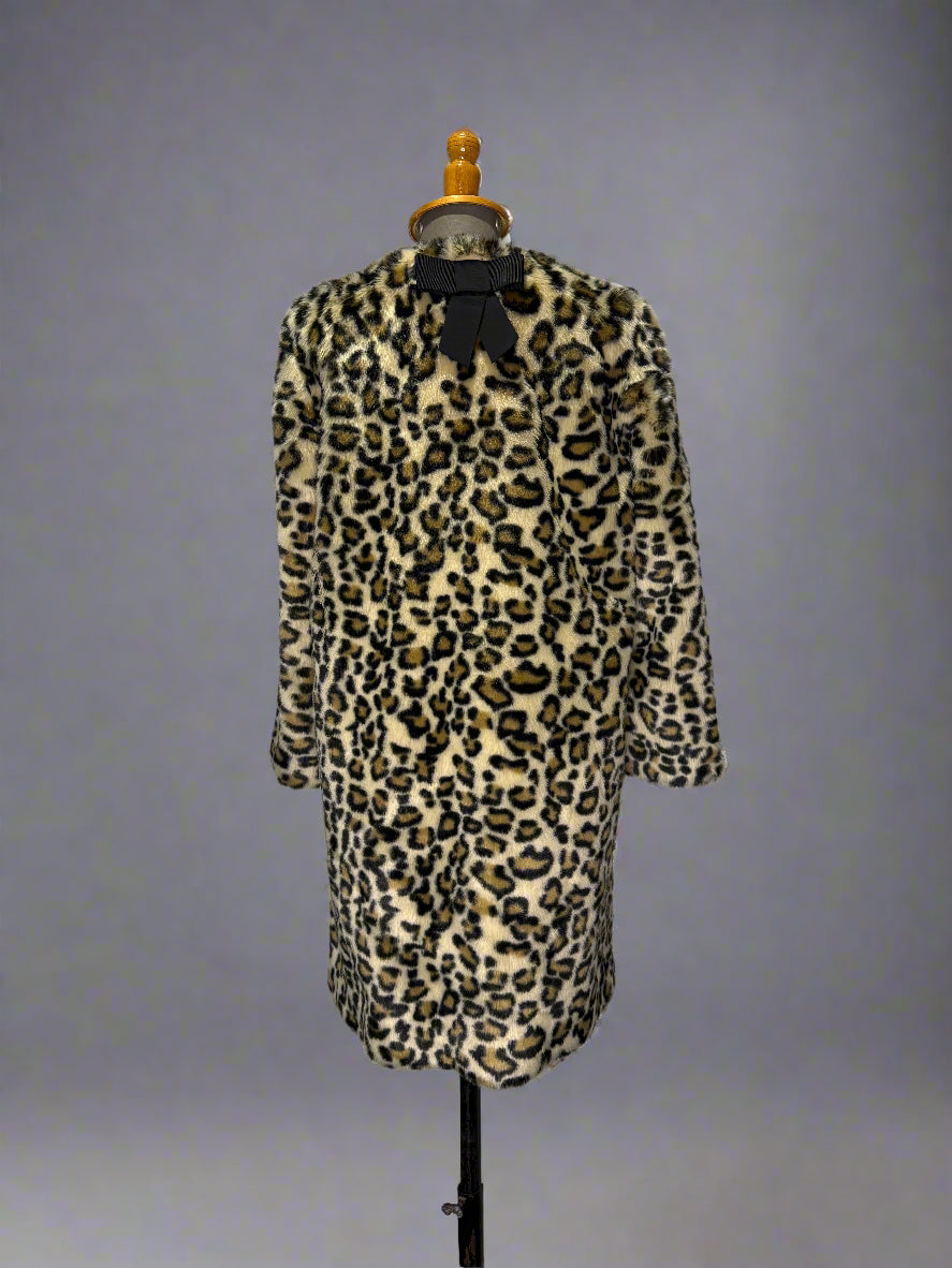 Kate Spade Faux Fur Rosalyn Leopard Coat