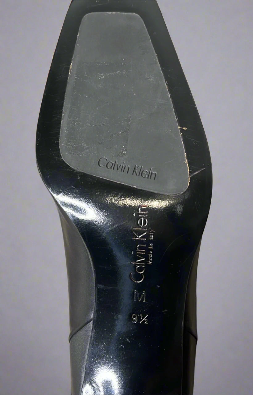 Calvin Klein Collection F/W 2000 Black Leather Tall Boots, 39.5