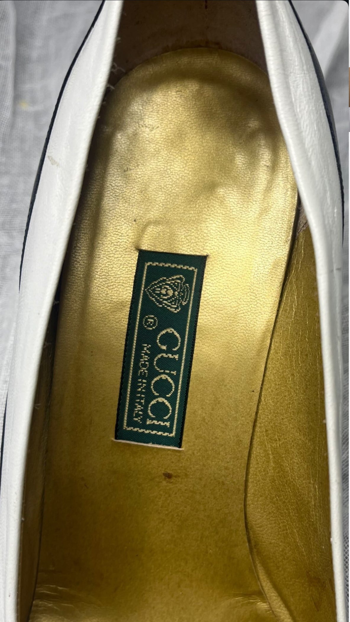 Vintage Gucci Black and White Pumps, 1980s