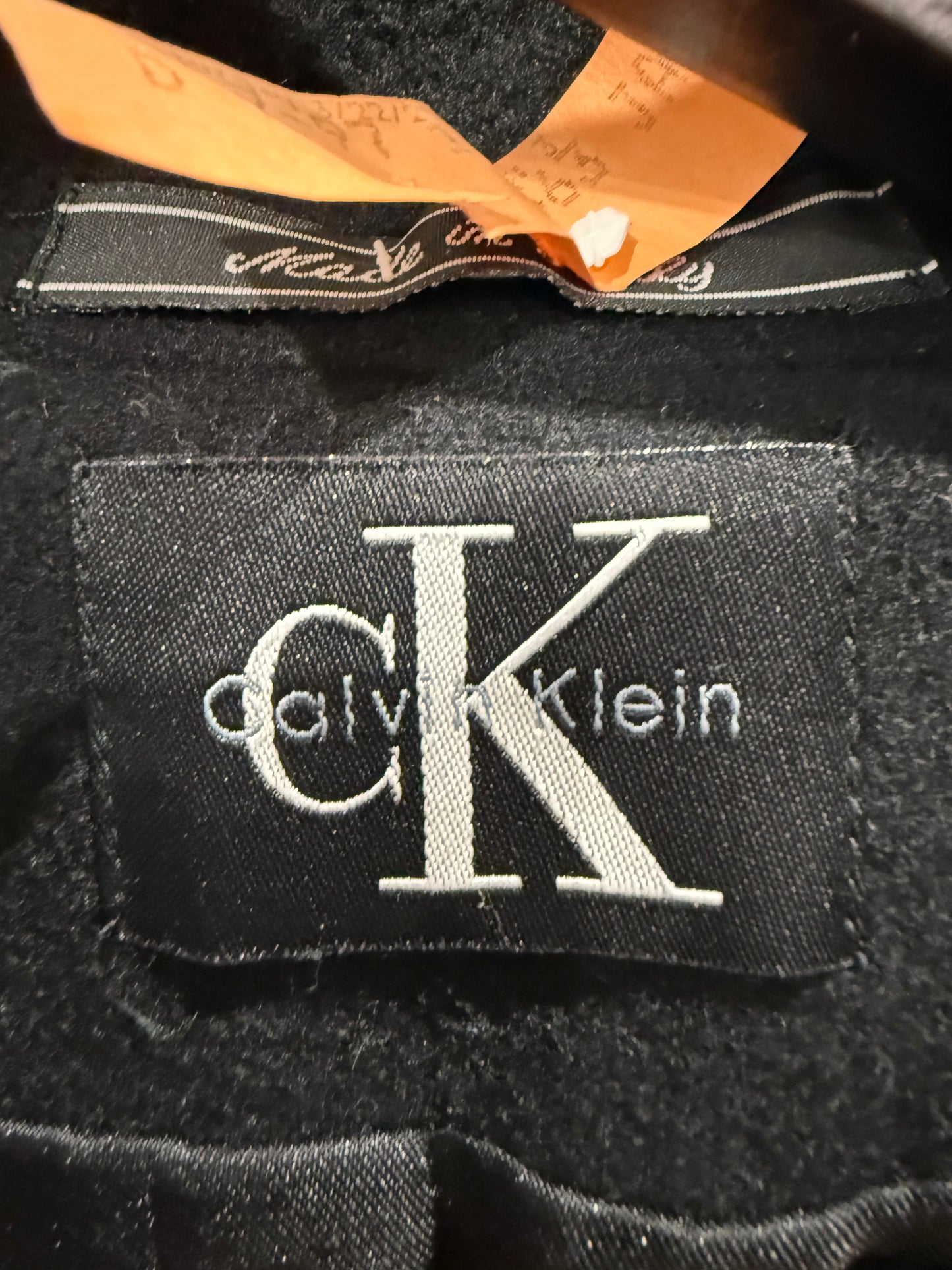 CK Calvin Klein Black Wool Maxi Coat, size 12 US