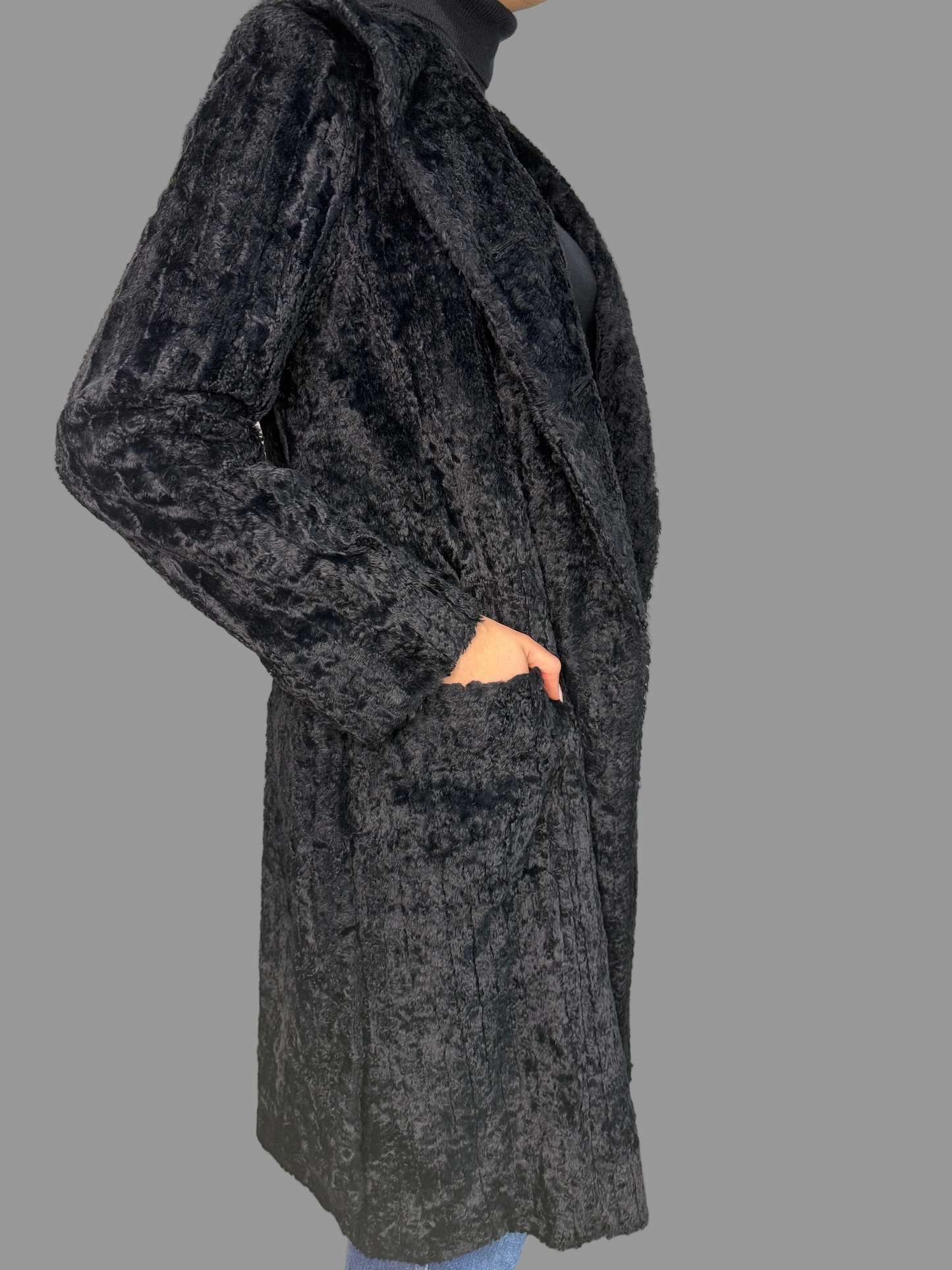 Extremely Rare Miu Miu F/W 1995 Faux Fur Coat as worn by CBK, size 40IT