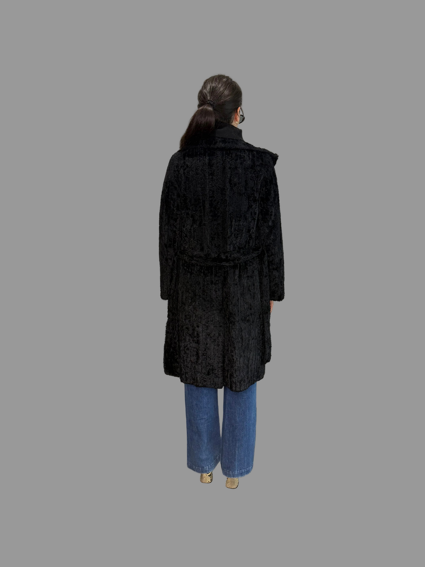 Extremely Rare Miu Miu F/W 1995 Faux Fur Coat as worn by CBK, size 40IT