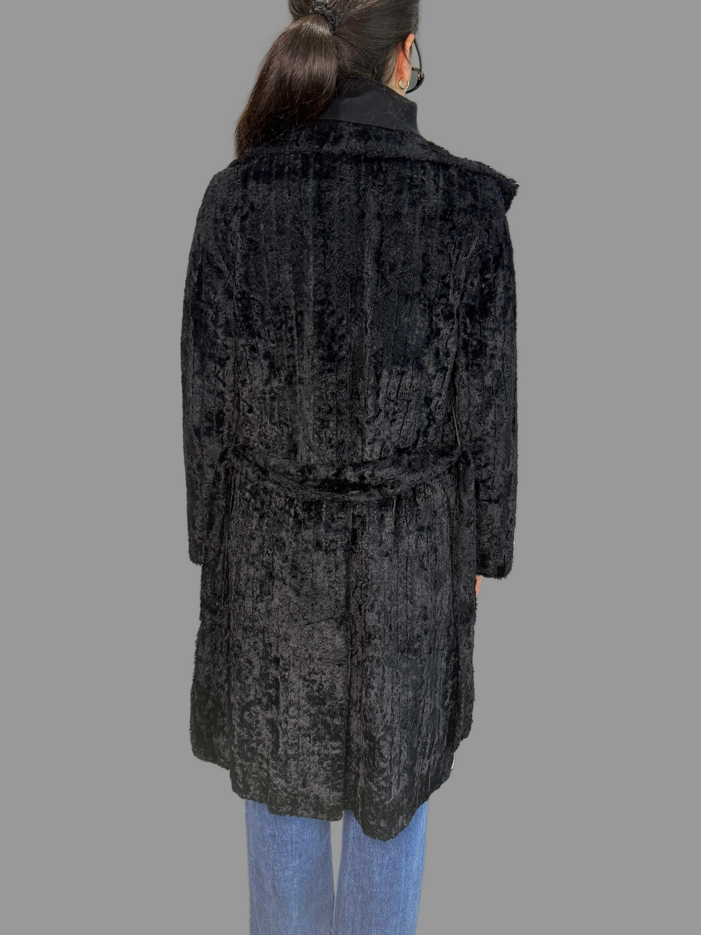 Extremely Rare Miu Miu F/W 1995 Faux Fur Coat as worn by CBK, size 40IT