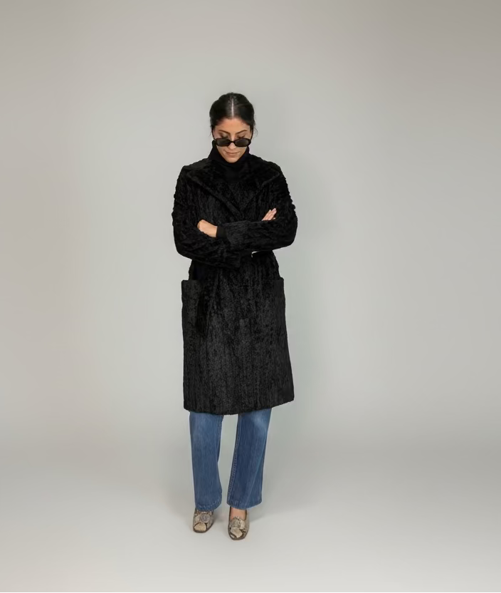 Extremely Rare Miu Miu F/W 1995 Faux Fur Coat as worn by CBK, size 40IT