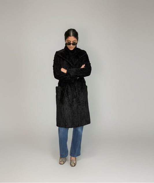 Extremely Rare Miu Miu F/W 1995 Faux Fur Coat as worn by CBK, size 40IT