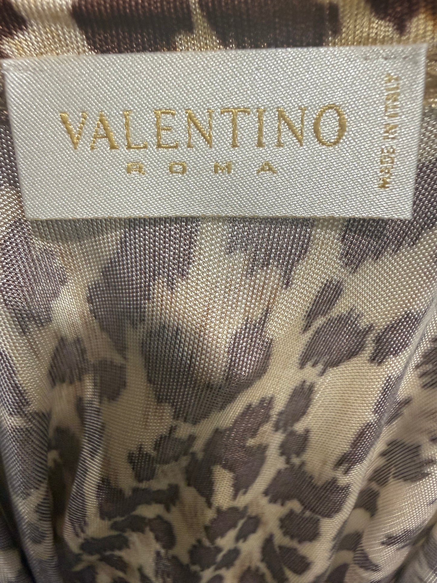 Vintage Valentino Leopard Print Tank Top, 50 IT