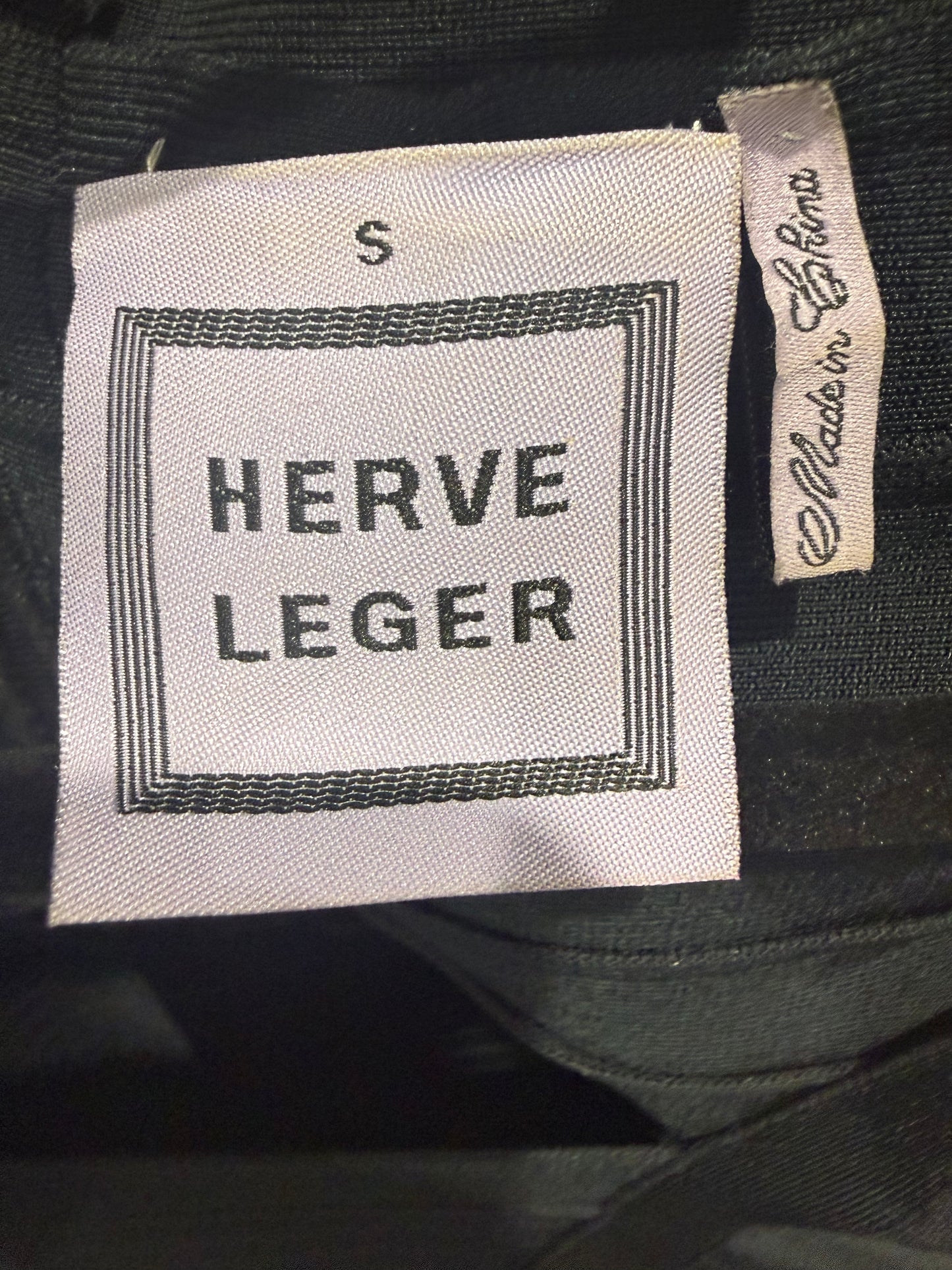 Vintage Herve Leger Black Dress , S