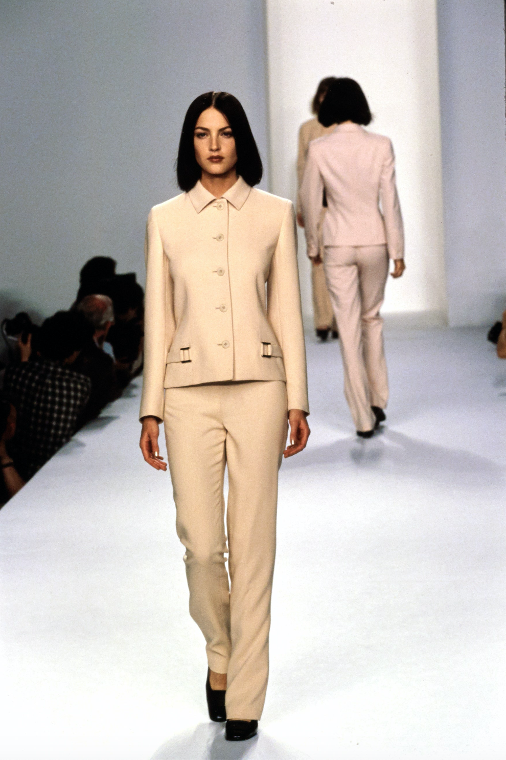 Calvin Klein Collection 1996 SS 100% Wool Tan Blazer
