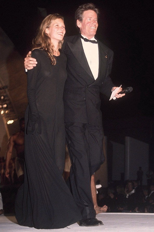 Calvin Klein Collection Dark Grey Scoop Neck dress, 1994