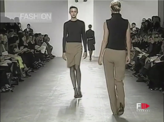 Calvin Klein F/W Runway 1999 Cashmere & Wool Camel Skirt