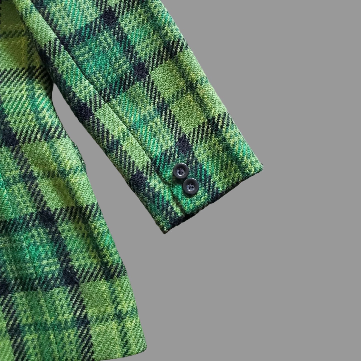1990s Kasper Green Plaid Jacket, 8