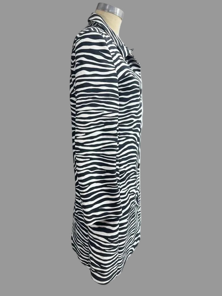 Michael Kors Zebra Print Coat, Made in Italy