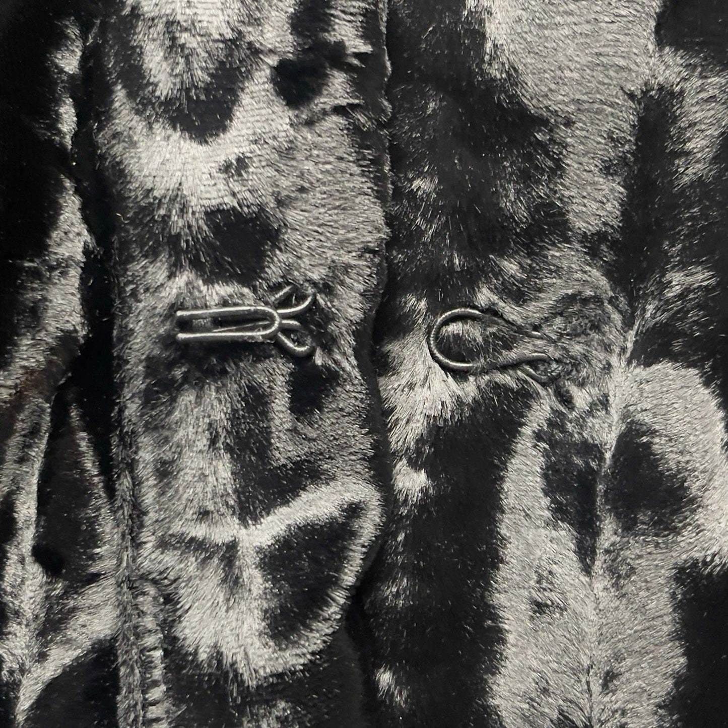 Guess Collection Faux Fur Black Coat, made in USA