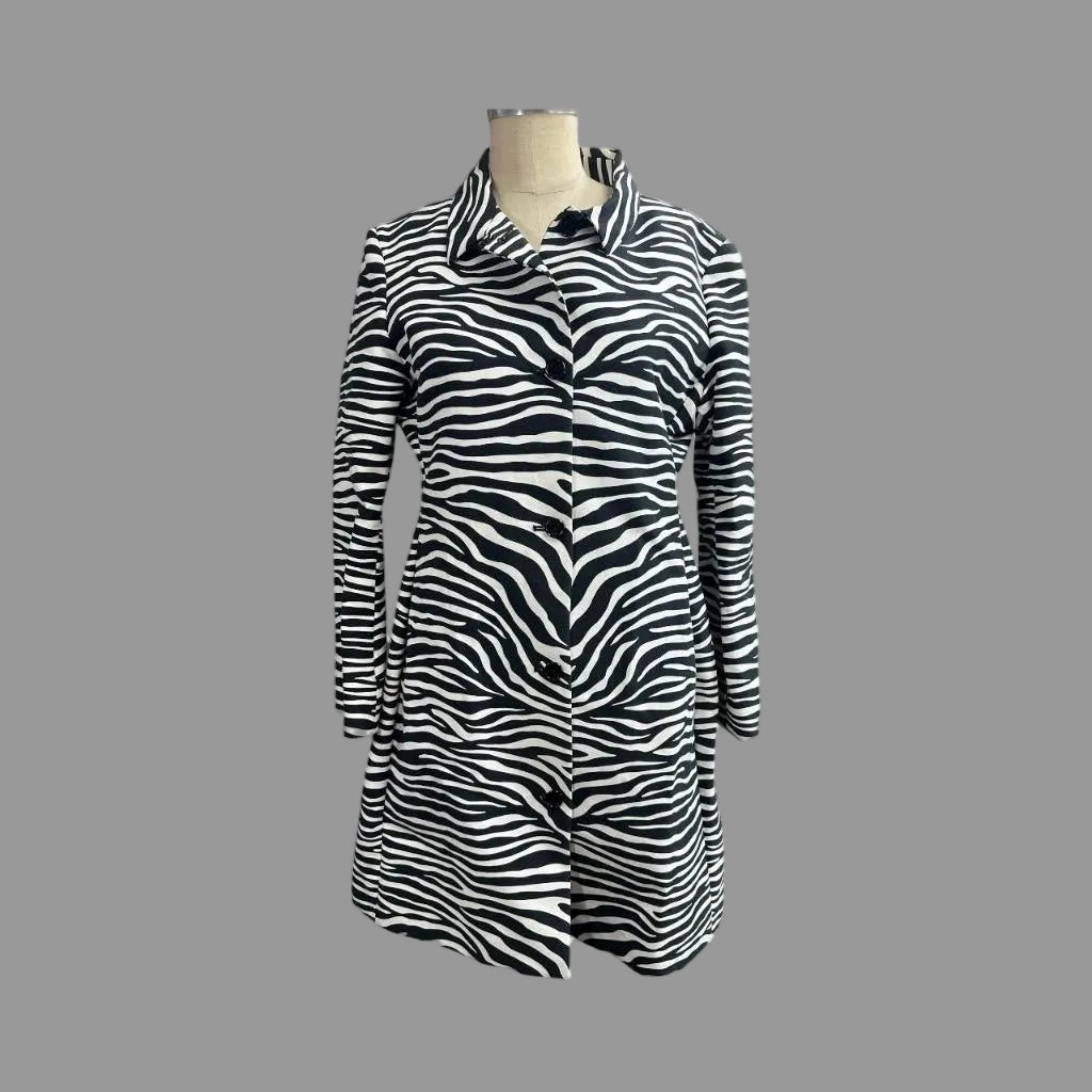 Michael Kors Zebra Print Coat, Made in Italy