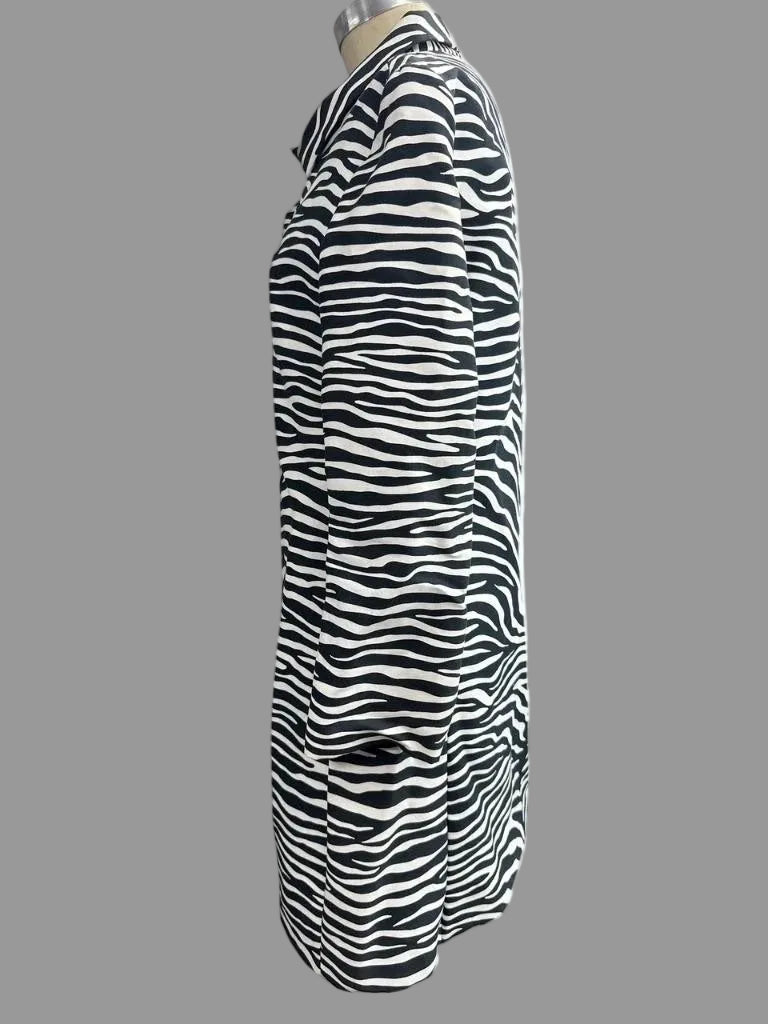 Michael Kors Zebra Print Coat, Made in Italy