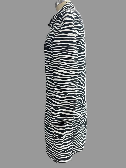 Michael Kors Zebra Print Coat, Made in Italy