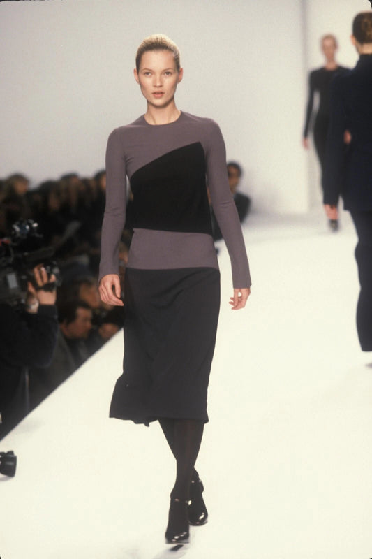 Calvin Klein Collection FW 1996 Runway Geometric Dress, 6 US