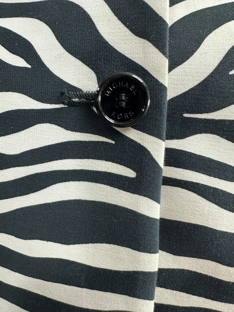 Michael Kors Zebra Print Coat, Made in Italy
