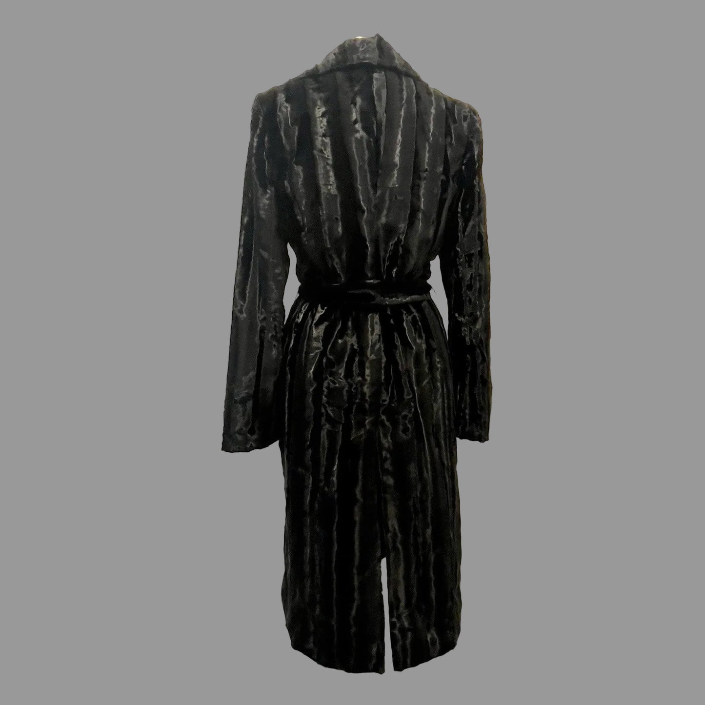 Guess Collection Faux Fur Black Coat, made in USA