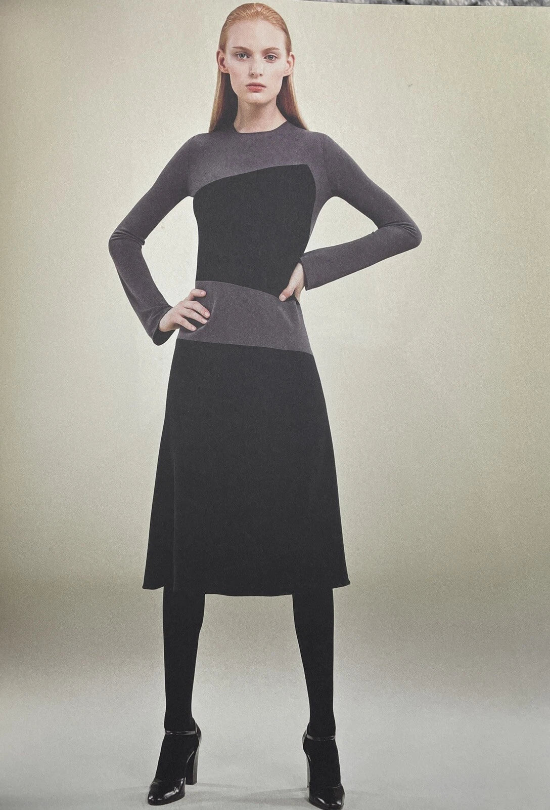 Calvin Klein Collection FW 1996 Runway Geometric Dress, 6 US