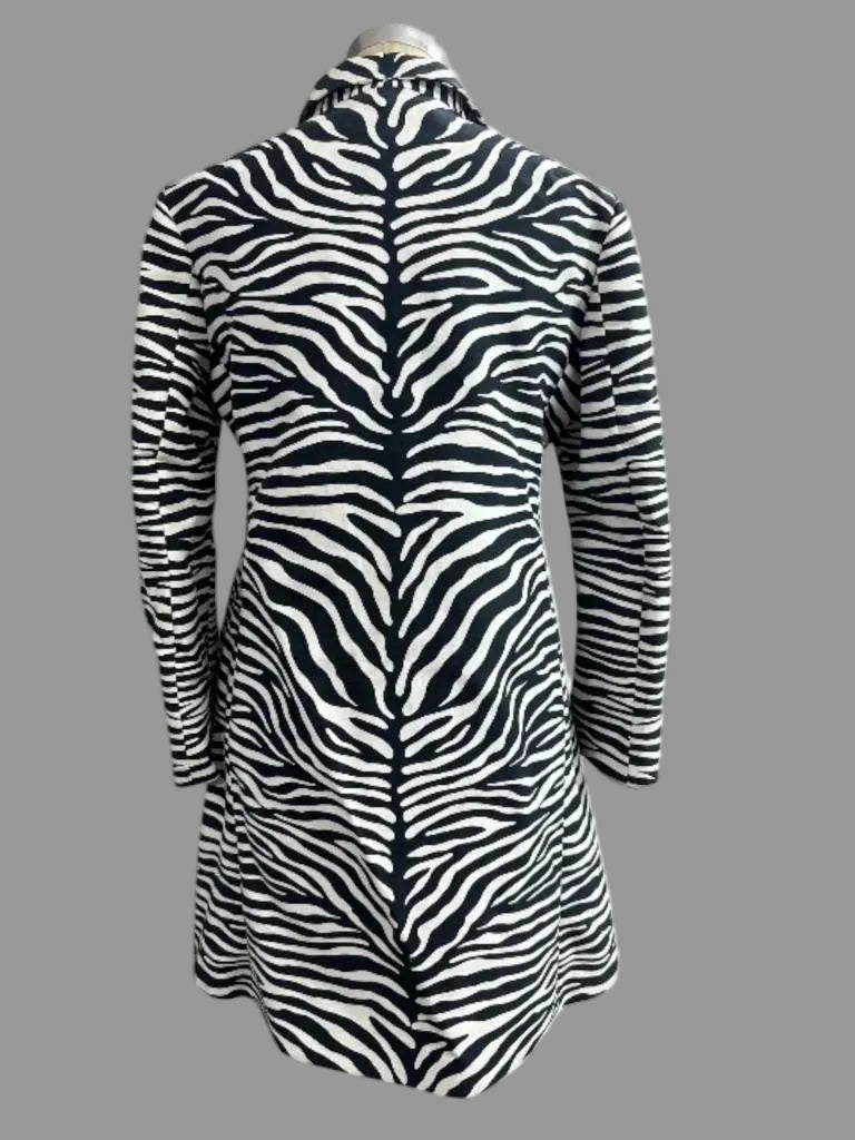Michael Kors Zebra Print Coat, Made in Italy